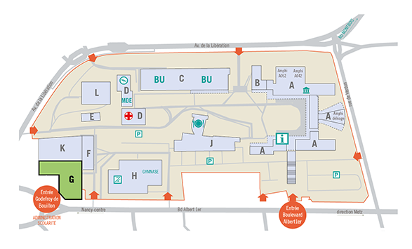 Plan Campus Lettres et Sciences Humaines